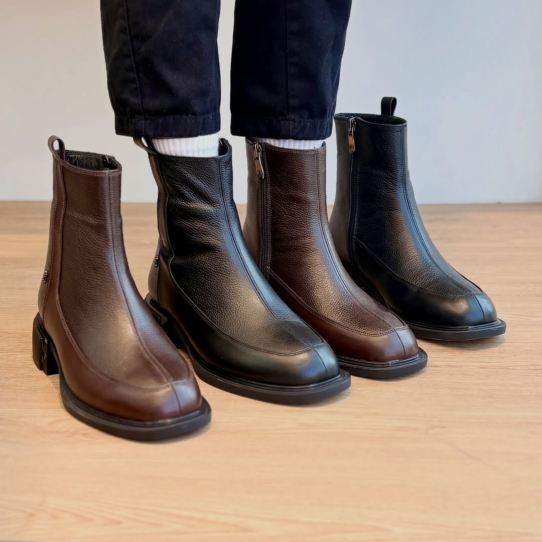 نیم بوت چرم زنانه کد 307